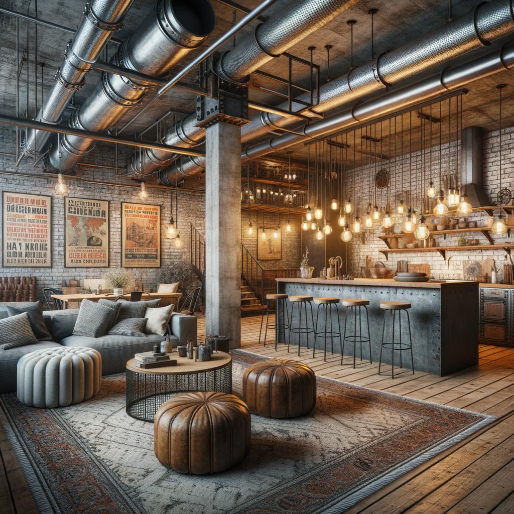 linee pulite, metallo, legno grezzo