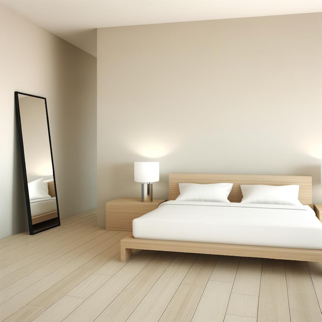 Idee per lo stile minimalista in una camera da letto