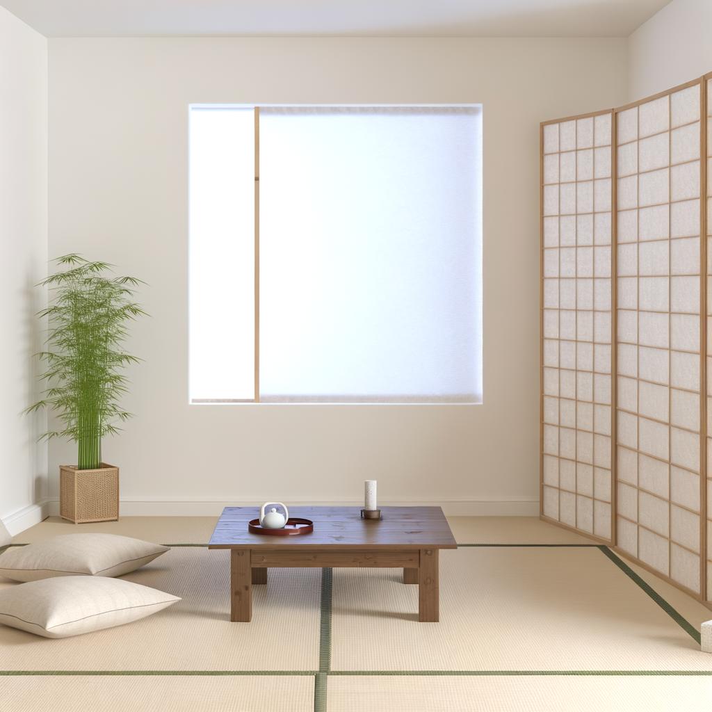 Crea un arredamento minimalista ispirato allo stile giapponese con mobili essenziali e spazi ben organizzati